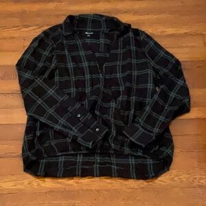 Madewell wrap front shirt in Palma plaid